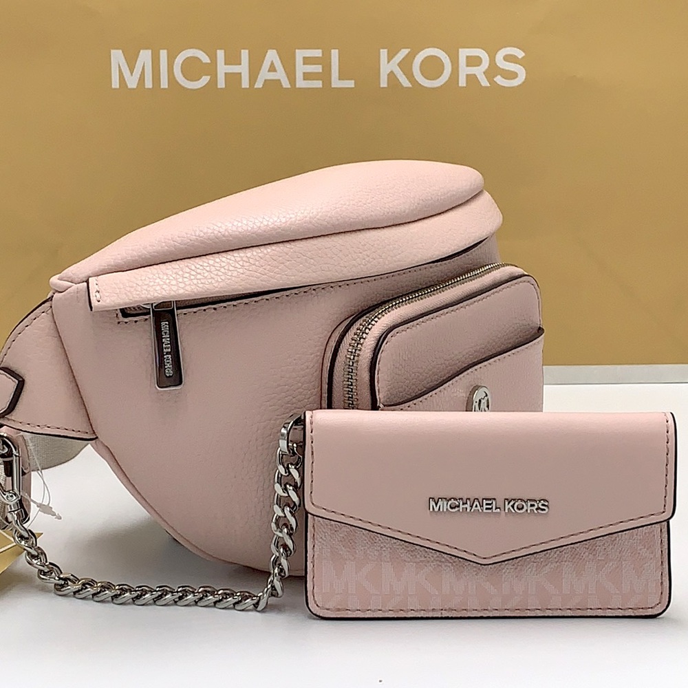 MICHAEL KORS 
Maisie Large Pebbled Leather 2-in-1 Waistpack Fannypack Crossbody